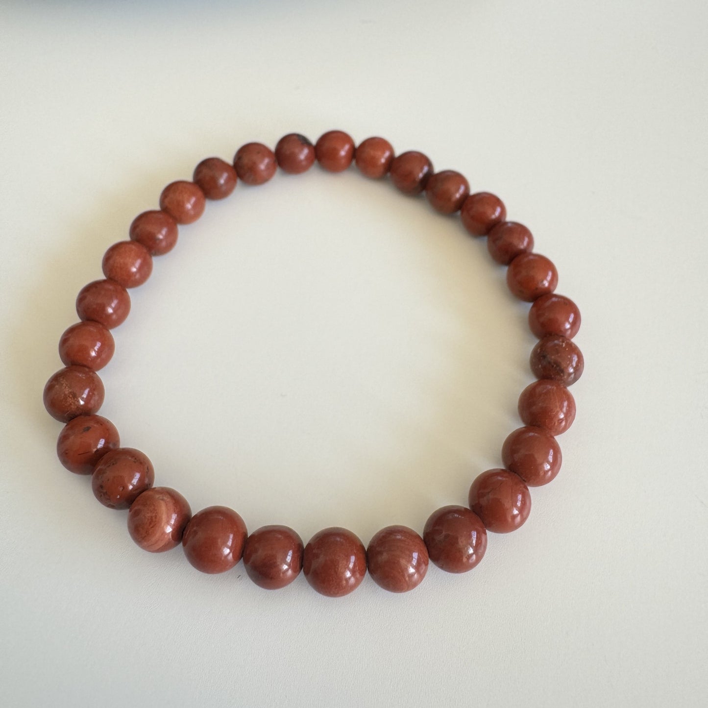 Pulsera de Jaspe Rojo | Fortaleza - Vitalidad 6mm
