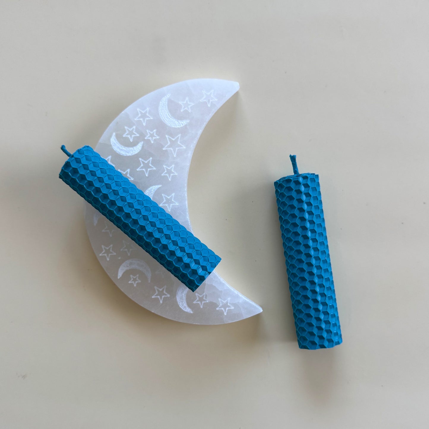 Vela de Miel Turquesa - Sanación y Protección