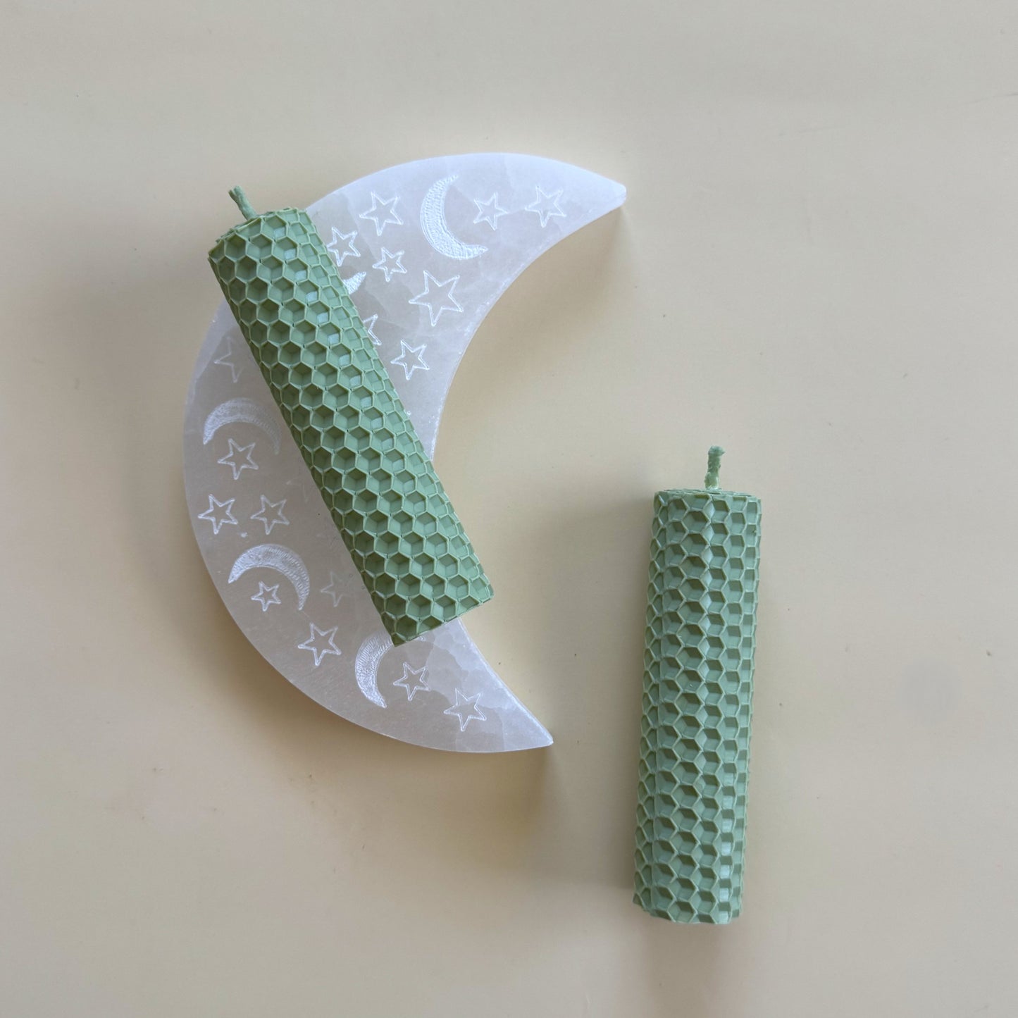 Vela de Miel Verde Claro - Esperanza y Renovación