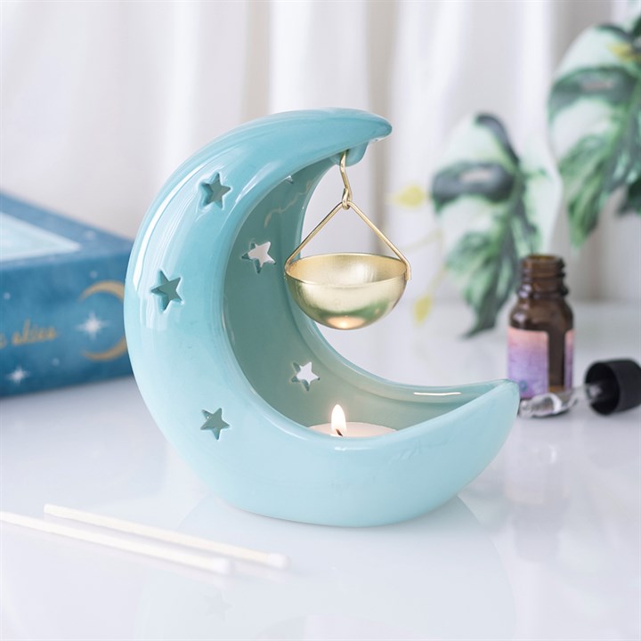 Quemador Luna Creciente Turquesa