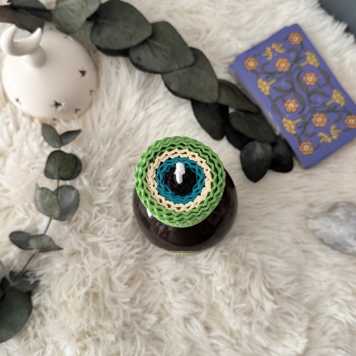 Vela de Miel Ojo Turco Verde - Esperanza y Éxito