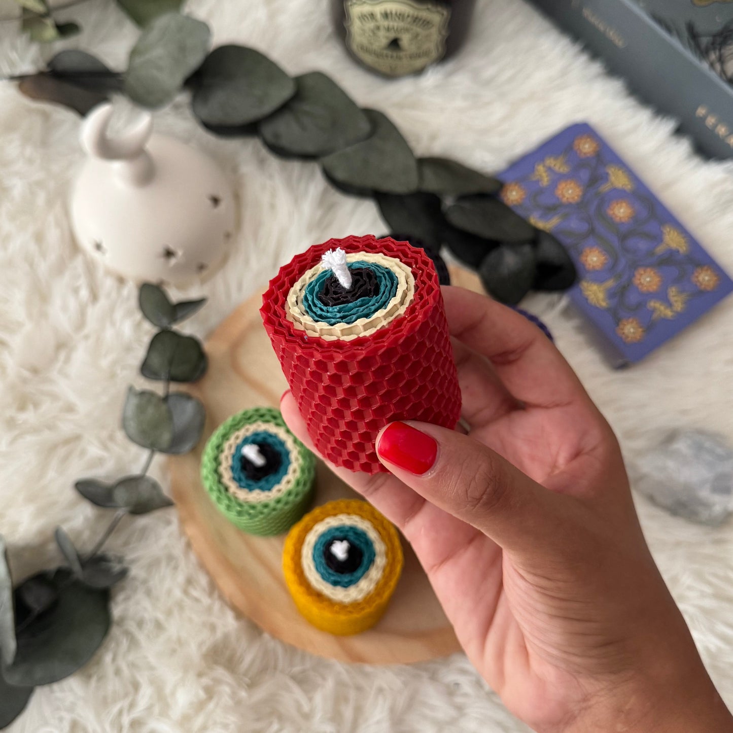 Vela de Miel Ojo Turco Rojo - Pasión y Energía