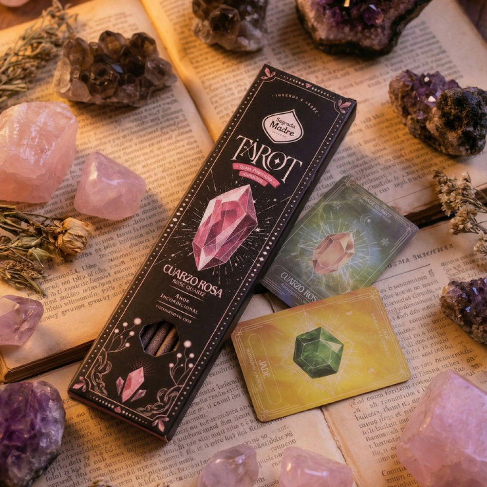Incienso Tarot Gemas Cuarzo Rosa Sagrada Madre