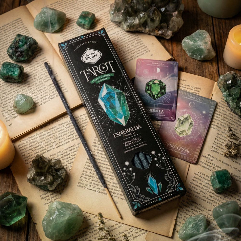 Incienso Tarot Gemas Esmeralda Sagrada Madre