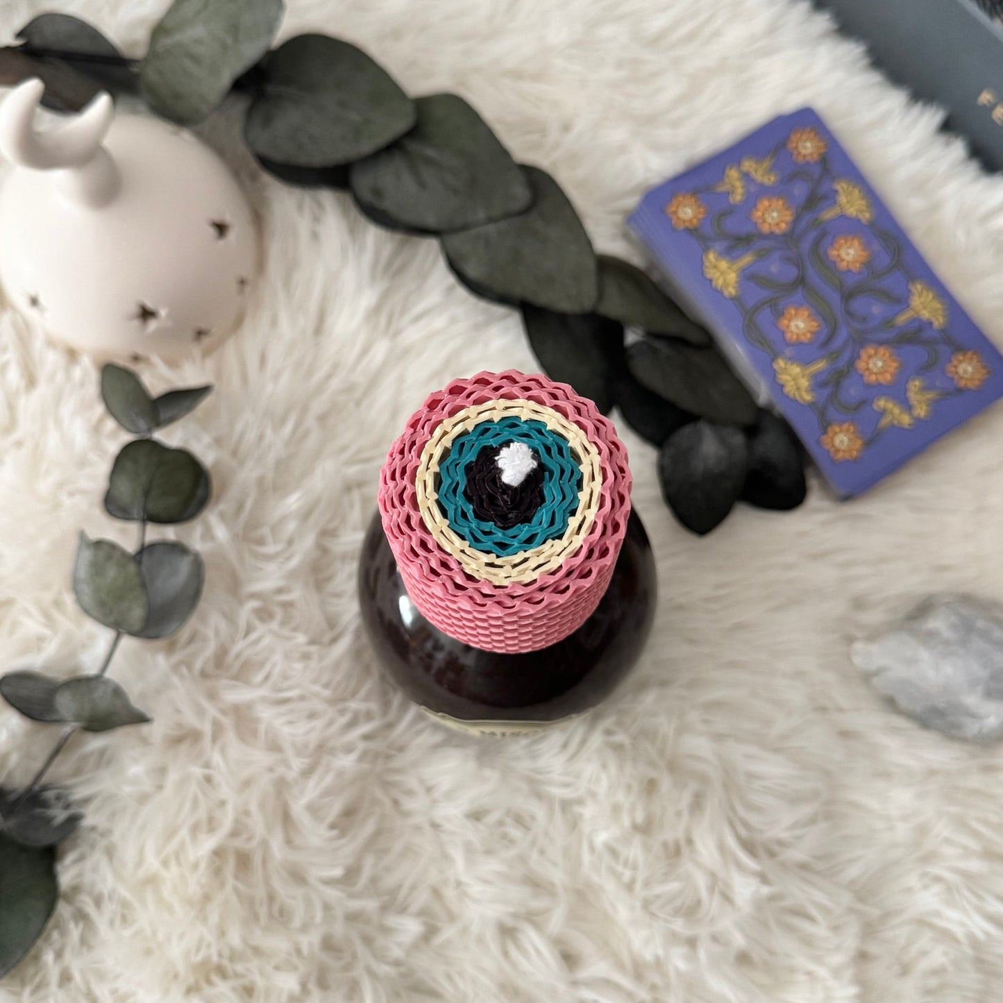 Vela de Miel Ojo Turco Rosa - Amor y Tranquilidad