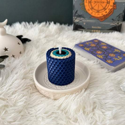 Vela de Miel Ojo Turco Azul - Protección y Buen Karma