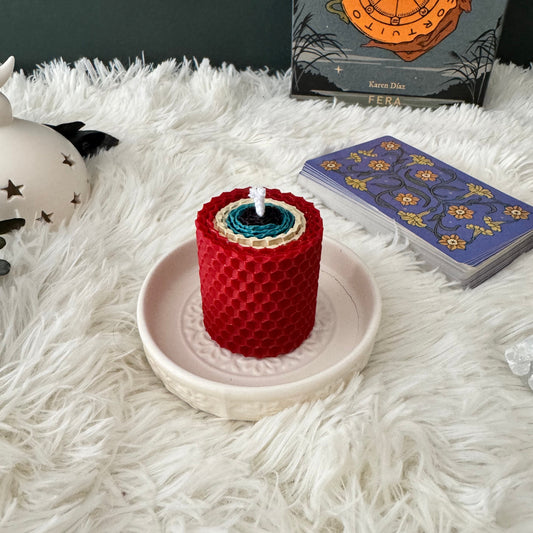 Vela de Miel Ojo Turco Rojo - Pasión y Energía