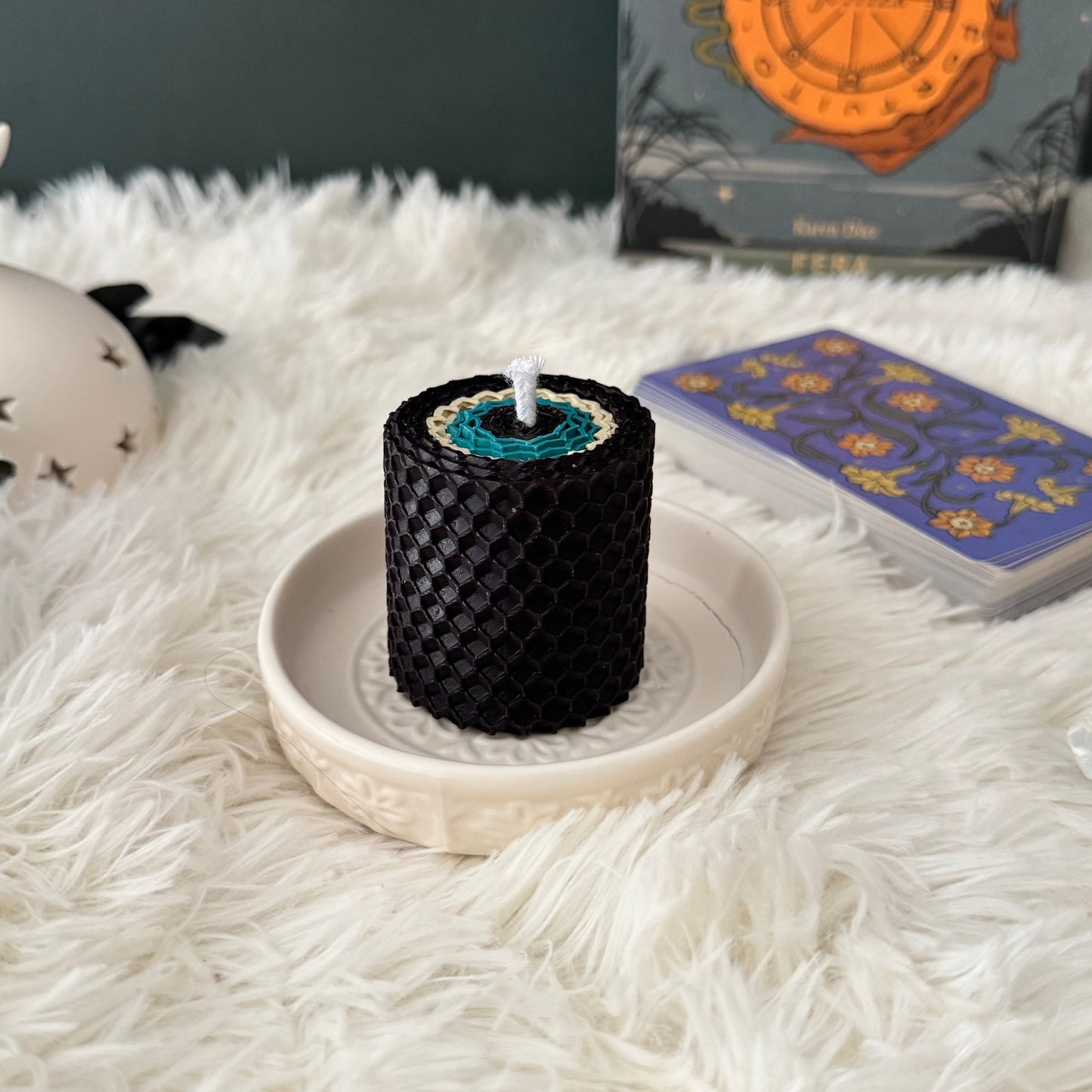 Vela de Miel Ojo Turco Negro - Poder y Prosperidad