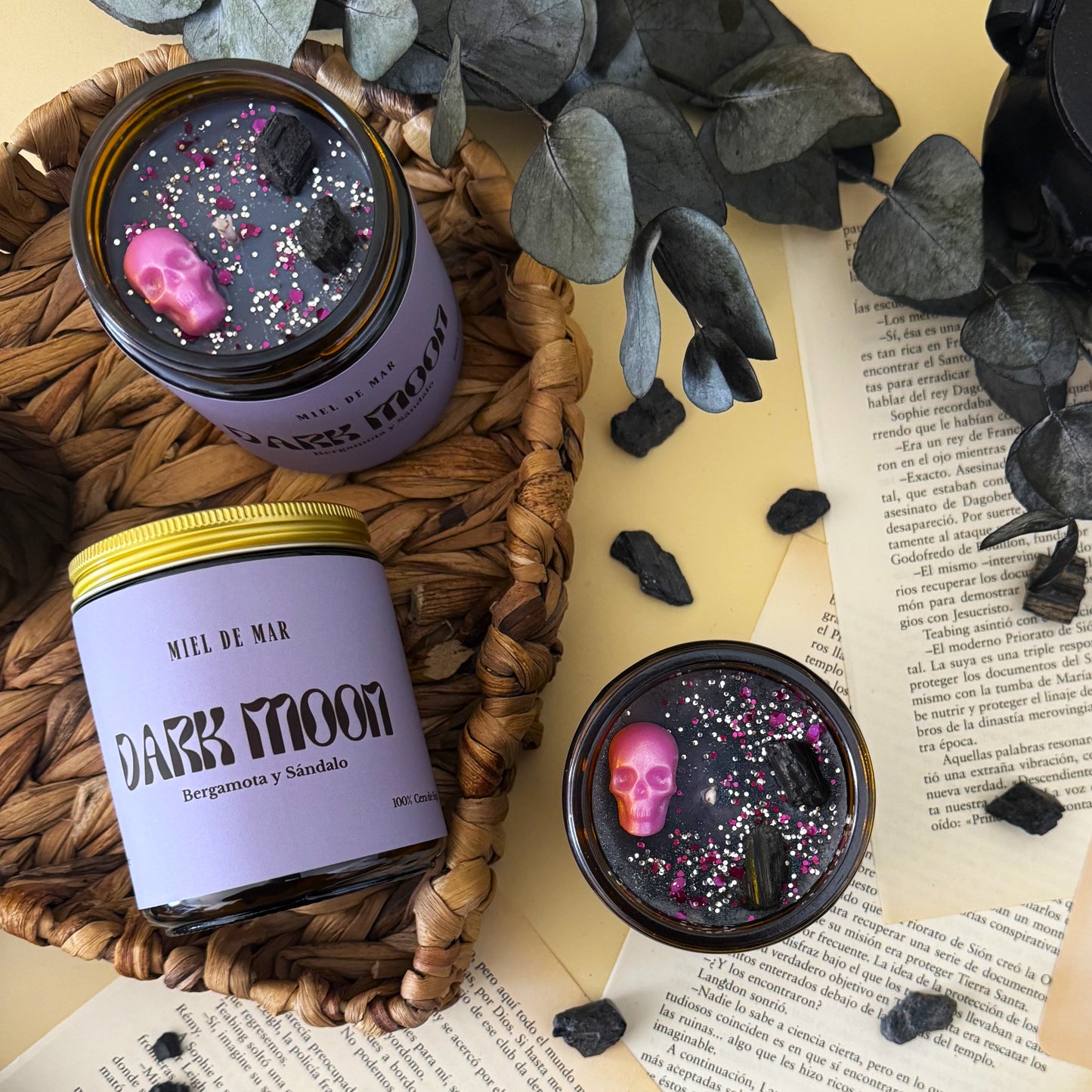 Vela Dark Moon - Bergamota y Sándalo | Protección y Limpieza