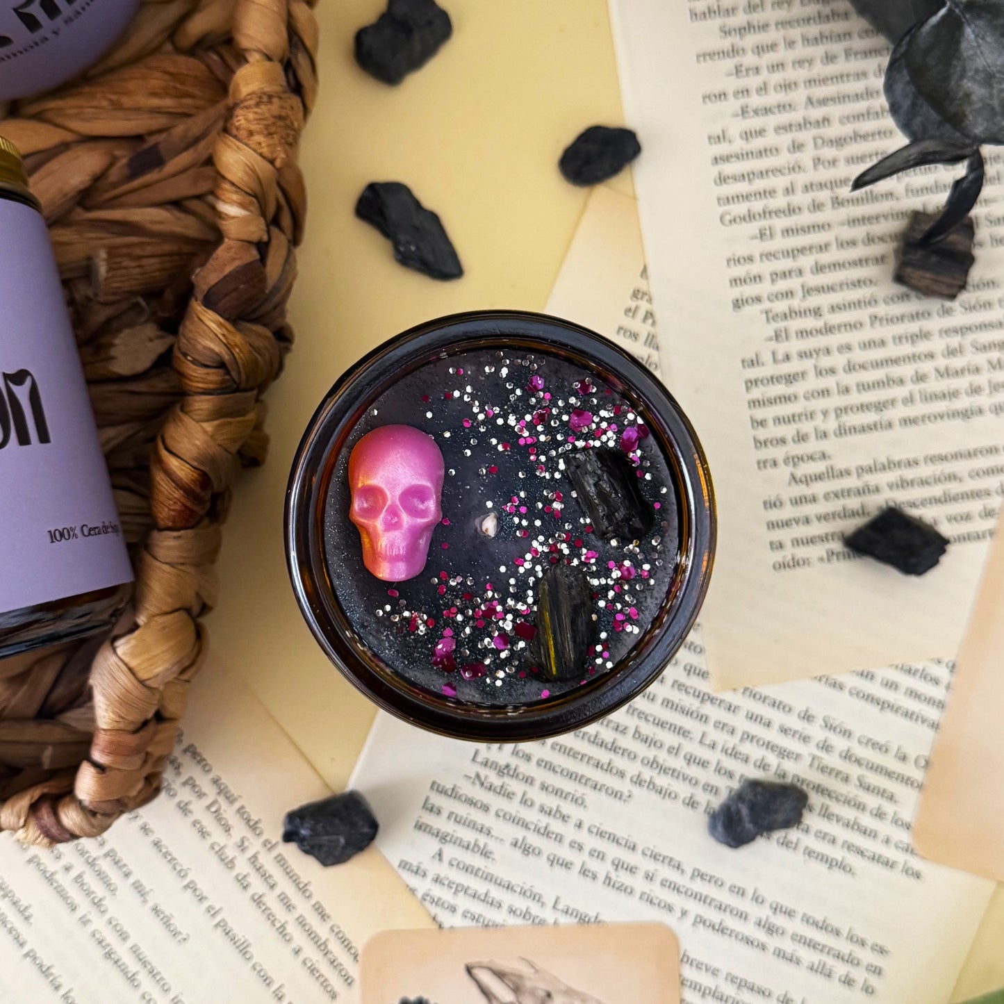 Vela Dark Moon - Bergamota y Sándalo | Protección y Limpieza
