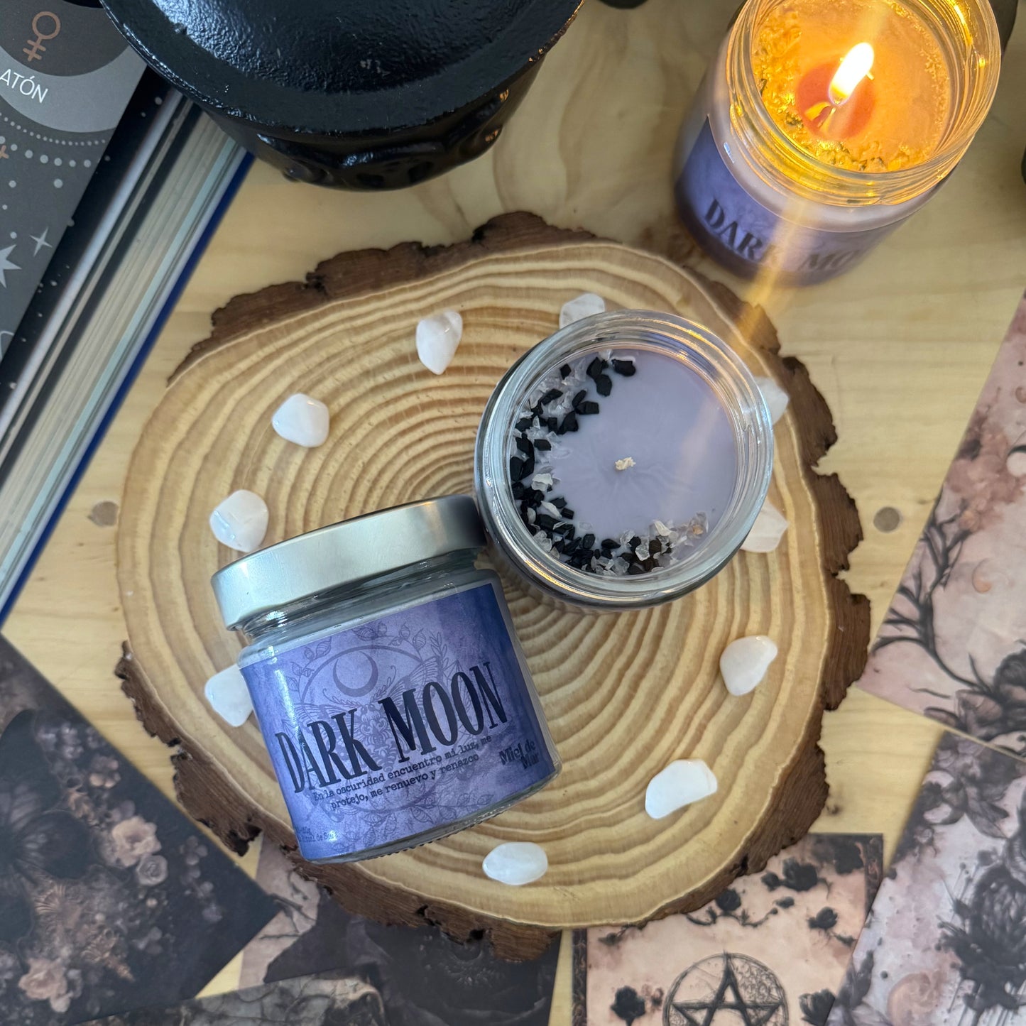 Vela Dark Moon - Protección y Limpieza