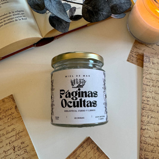 Vela de Soja Páginas Ocultas - Biblioteca