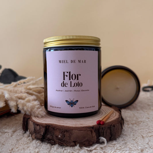 Vela de Flor de Loto