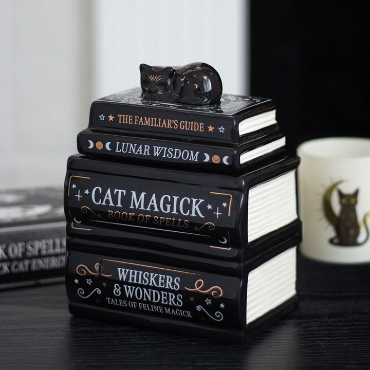 Quemador Libro de Hechizos Gato Mágico