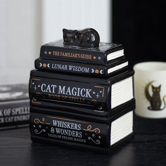 Quemador Libro de Hechizos Gato Mágico