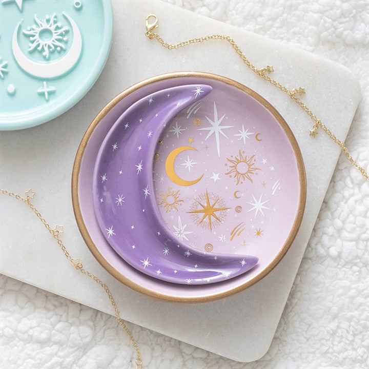 Plato Portavelas Luna Pastel